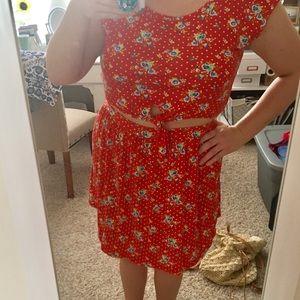 Floral Peekaboo dress NWOT